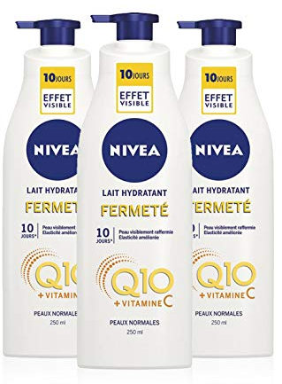Nivea Body – Latte Idratante Q10 – 250 ml – Set di 3