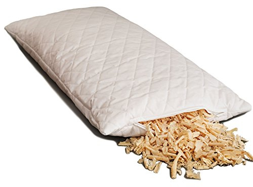 Giraffenland Grande cuscino di pino cembro 40x60cm Tessuto trapuntato bianco, direttamente riempito |Guanciale di cirmolo