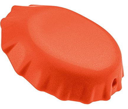 Koziol Flachenöffner Flaschenöffner Plopp in orange-rot, Edelstahl, 25x25x15 cm