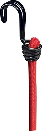 Master Lock Tendeurs avec Crochet (Pack de 2 Tendeurs) (60 cm Corde) (Crochet Inversé) 3020EURDAT - Idéal pour Le Transport de Charges, l'Emballage, Le Camping, Rouge, 60 cm