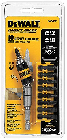 DEWALT DWPVTSET Pivot Holder Set with Bit Bar, 10-Piece