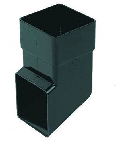 FLOPLAST 65mm Square Downpipe Shoe - Black