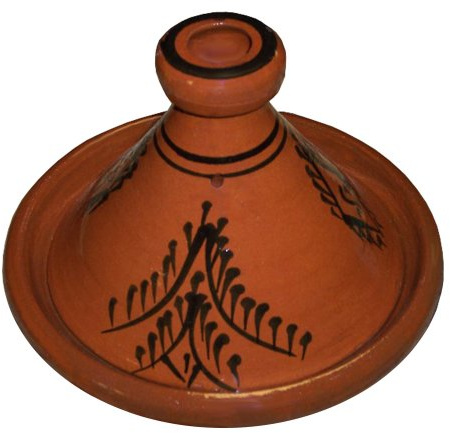 Moroccan small cooking tagine handmade glazed 8 inches in diameter
