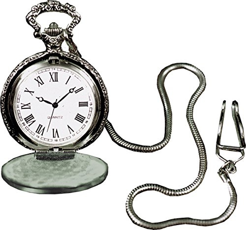 Morris Costumes Orologio da Taschino Catena SILVRTONE