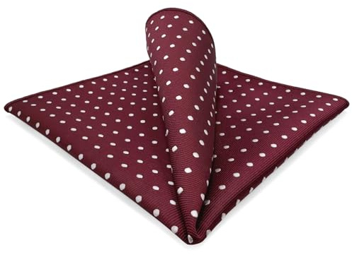 S&W SHLAX&WING Pañuelo para Hombres 32cm Puntos Rojos Pañuelo de Bolsillo