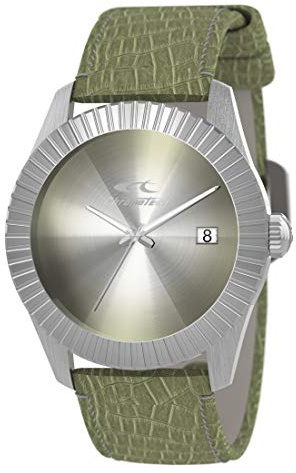 Armbandsur CHRONOTECH för kvinna skylt med klockarmband av polyuretan, fabrik TIME JUST - 3H QUARZUHR bälte En Storlek Klockarmband: grön; urtavla: Grön