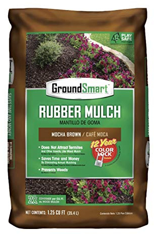 GroundSmart Rubber Mulch - Mocha Brown (1.25 cu ft bag)