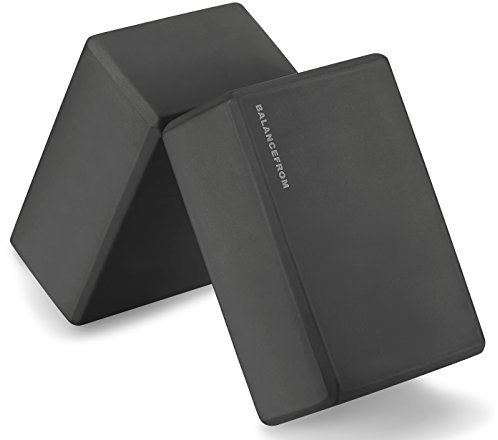 Fitvids Uni-Erwachsene BalanceFrom GoYoga Yoga-Blöcke mit hoher Dichte, je 22,9 x 15,2 x 10,2 cm, 2 Stück, Schwarz