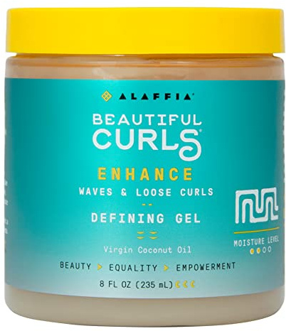 Alaffia Beautiful Curls Hair Gel for Wavy & Curly Hair, 8 Oz