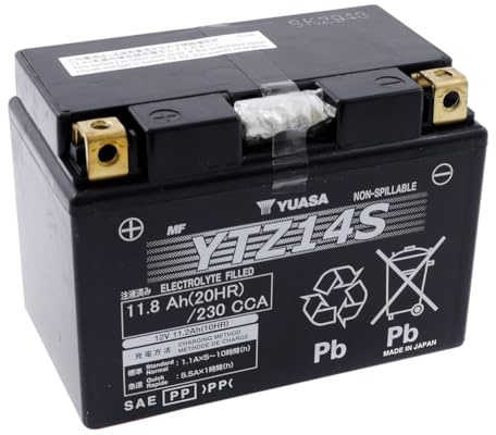 Yuasa battery YTZ14S | Batteria di ricambio da moto per HONDA Africa Twin CRF1000L 1000 2016