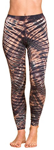 PANASIAM Yoga Leggings Dam - Långa Sporttights Zebramönster | Mjuka & stretchiga, yogaleggings, fitness & fritid, andningsbara, viskos & elastan, handfärgad batik, unikt exemplar