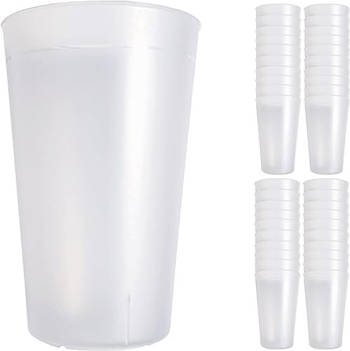 SPECIAL-DAY gobelet plastique dur reutilisable 30cl / 60cl rigide- Lot de 100,50,25 verres en Polypropylène dur - verre Couleur Givrée fabriqué en France (60cl, 25, unité)
