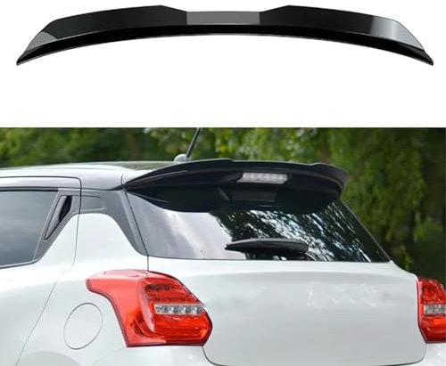 HZLGL ABS Auto Spoiler Posteriore per Suzuki Swift 6 Sport 2018+,Alettone Tuning Ala Tail Wing Tronco Paraurti Styling carrozzeria Decorazione Protezione Parti,A