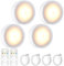 JOFLVA Schrankbeleuchtung 4PCS, Unterbauleuchte Küche Led, 3 Farben Dimmbare, 5 Helligkeitsstufen, mit 2 Fernbedienung, 4 USB-Kabel,Küchen Touch-Lichtmit, mit Timer,Magnetisches (Mit Metallaufkleber)