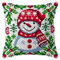YOOTOM Kit de housse de coussin avec crochet à loquet en Noël,kit de broderie,kits de fabrication de taies d'oreiller，Christmas latch Hook Pillowcase Kits 43x43cm