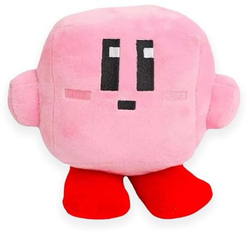 wiztex Kir-by Peluche – Splendidi occhi ricamati Kawaii peluche Kir-by regalo per bambini, per Halloween, Natale e feste di compleanno (Rosa)