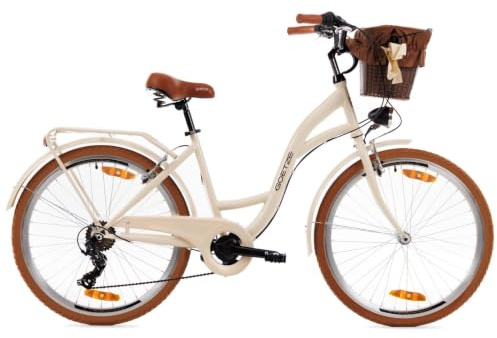 Goetze Mood Damen Fahrrad, City Bike 26/28 Zoll, 6/7-Gang mit Korb