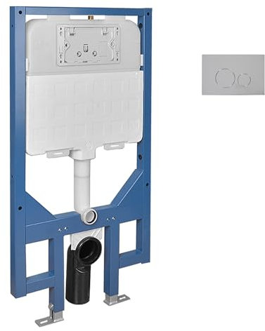 Trockenbau Vorwandelement mit Unterputzspülkasten für Wand-WC - Spülkasten WC Komplettlösung inkl. Vorwandelement WC und Unterputz Spülkasten