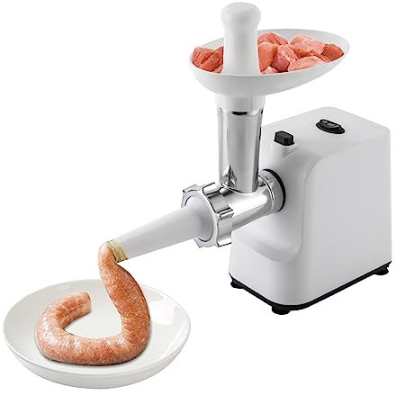 Hachoir a Viande Electrique 1000W Machine a Saucisse électrique Professionnel avec 3 Plaque D'acier Inoxydable et Tube Rempli de Saucisse,Pour Boeuf, Agneau, Poisson, Gingembre