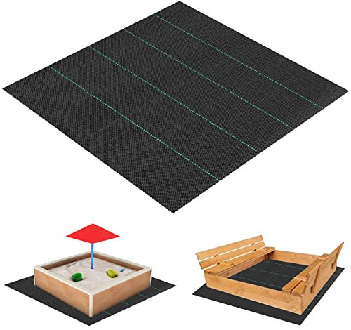 PATEMZON Toile Anti-Mauvaises Herbes, 2m X 2m Toison de Désherbage, Sol en Non-tissé Couverture pour Les Enfants, sous-Couche de Bac à Sable Perméable à l'eau pour Jardin Cour Extérieur