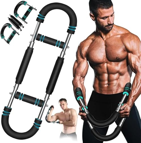 Twister Arm Trainer, Allenatore di Braccia Twister a Forma di U, 40-50kg Attrezzo per Allenamento Del Torace Regolabile, Attrezzi Palestra Casa con Design Staccabile – esercizi di fitness ovunque