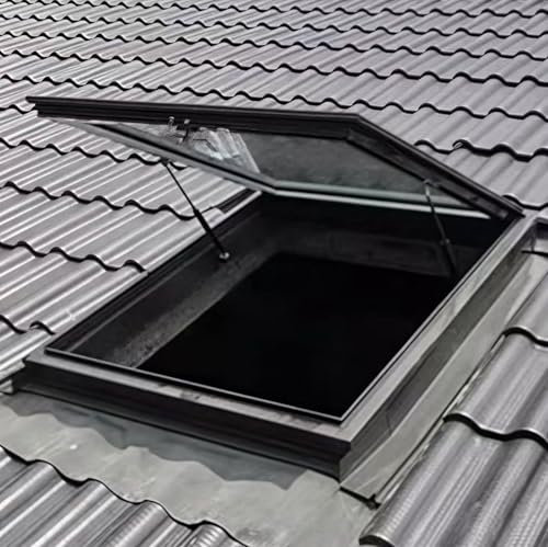 Couvercle d'accès au toit pour puits de lumière, regard de visite, lucarne de toit, fenêtre de toit multi-angle à ventilation manuelle, pour l'entretien du toit, du grenier ou de la véranda(LxW 50x50c