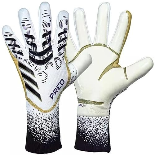 HISTARSTORE5 Gants de gardien de but de football, gants d'entraînement à forte adhérence, antidérapants et respirants pour adultes et enfants (blanc violet, 7)