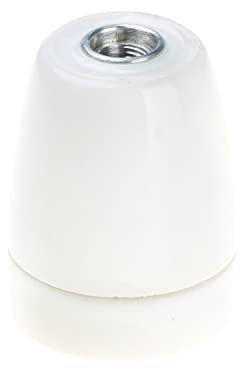 Portalampada E27 in porcellana bianco, kit accessori incluso