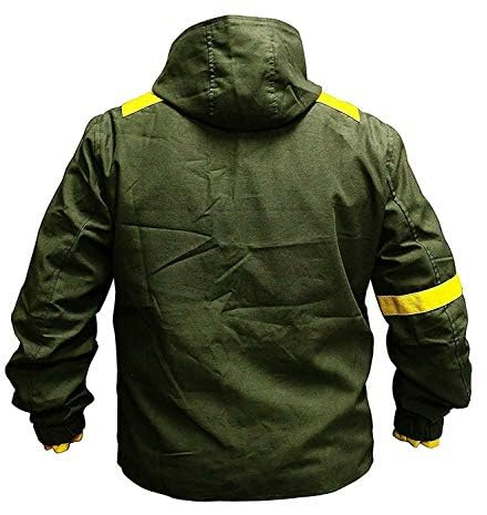 Twenty One Mens 21 Green Pilots Cotton Jumpsuit Hoodie Levitate Camouflage Jacket (Large)