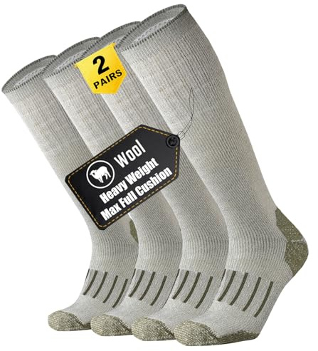 ONKE Max Full Cushion Knee High Socks for Men Steel Toe Work Boot Over the Calf OTC Moisture Wicking Thermal Hiking Hunting(Green XL)