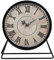 SWHONG Orologio da Tavolo Nero Vintage Silenzioso non ticchettio Orologio da Scrivania Analogico Metallo 9 pollici Classico Retro Soggiorno Camera da letto ufficio Orologio da camino Regalo