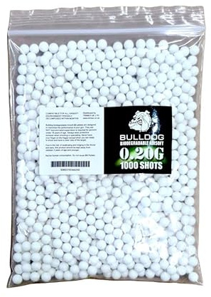 YSAMAX 0.20g BB Pellets, Biodegradable Airsoft Bullets, High-Grade Off White Plastic Pellets, Round Firing Balls for BB Gun (Pack of 1, 1000 Bullets)