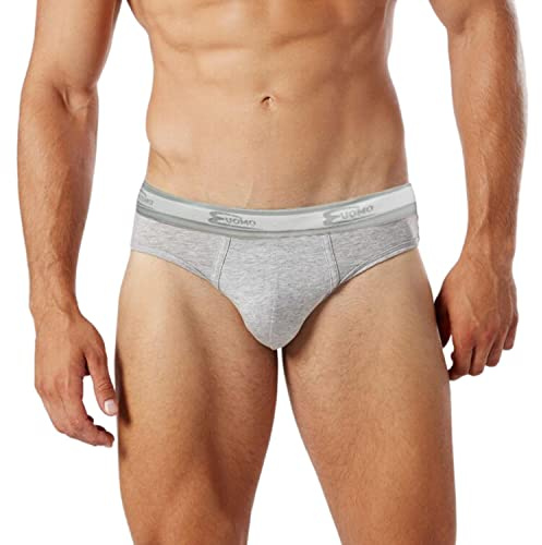 Slip Uomo Cotone Elasticizzato Pacco da 4 Bielastico Mutande Uomo Cotone Intimo Mutande Uomo Colorate alla Moda Bianchi Neri Grigio 2383 (2 Grigio Chiaro 2 Grigio Scuro, M)