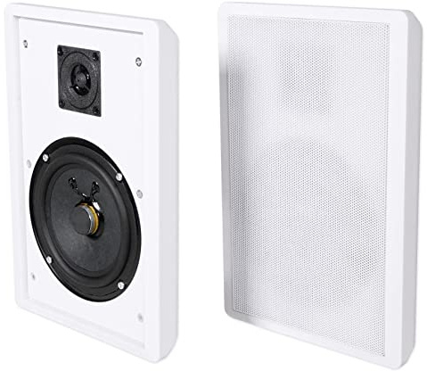 2 Rockville RockSlim White Home Theater 5.25 240w Easy Wall Mount Slim Speakers