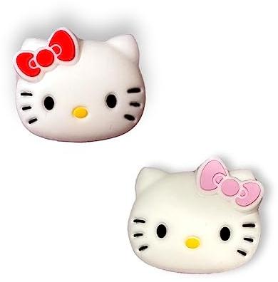 KOZUKI Tennis Shock Absorber Cute, Cute Tennis Racket Dampeners, Tennis Racket Shock Absorber Pink, Animal Tennis Dampeners Set 0f 2 for Adults for Kids (CAT)
