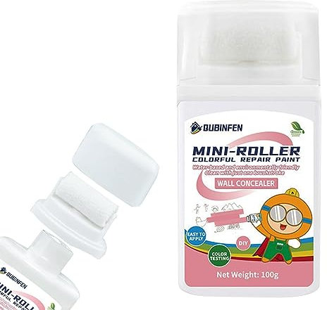 Gomice Touch Up Paint Roller - Small Roller Paint Brush for Touch Up,Portable 2 In 1 Wall Paint Tool Safe Washable for Toilet, Living Room, Bathroom, Kitchen, Bedroom