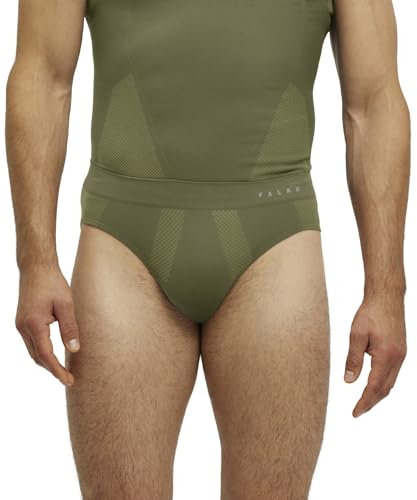 FALKE Herren Baselayer-Unterwäsche Warm M Br Funktionsmaterial schnelltrocknend 1 Stück, Grün Herb 7754, XL