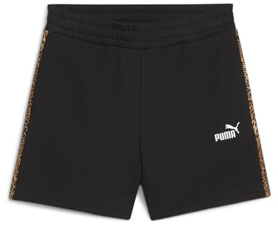 Puma Damen ESS Graphic Animal Shorts 5 TR Strickshorts, Puma Black,