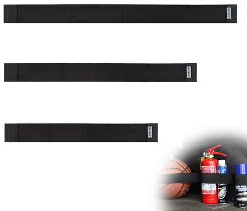 QOWUXHZ 3 Pezzi Organizer Bagagliaio Auto, Fissaggio Di Oggetti Per Baule, Fissare Oggetti in Auto e SUV (40/50/60Cm Nero)