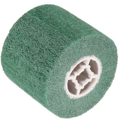 sourcing map 120mmx100mm 60 Grit Non-Woven Polishing Burnishing Wheel Nylon Wire Drawing Abrasive Flap Wheel for Stainless Steel Copper, Green