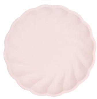 amscan - 6 Einweg-Teller rund Vert Decor, 18,8 cm, pink – Einweggeschirr aus Bambus & Zuckerrohr - Nachhaltiges Partygeschirr für Geburtstage, Grillpartys, Jubiläen