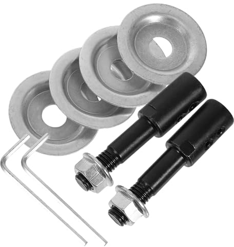 WOONEKY Eje de Muela Abrasiva 8 Mm para Motor 775, Accesorio de Acero para Pulido y Esmerilado, Varilla de Rueda de Pulido para Bricolaje y Mantenimiento, Kit 2 Unidades
