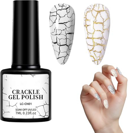 Färskt nagellack, sprakande gelnagellack, nagellack gel crackle, 7 ml kvinnors tillbehör, semesterdekorationer, bal, dejting,
