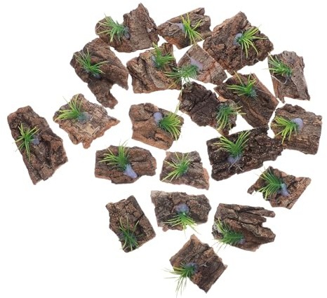UPKOCH 24 Piezas Natural para Reptiles Superficie de Escalada Decorativo para Terrarios Geckos