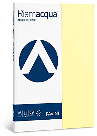 Favini A69 X 124 rismacquaa4 färgat papper, 90 g/kvm, sorterade 5 färger