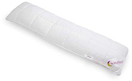 Schlafmond Cosimo Seitenschläferkissen 40 x 140 cm - Kissen Seitenschläfer, Stillkissen & Schwangerschaftskissen - Aloe Vera Baumwolle Bezug & Reißverschluss – Waschbar bis 60 Grad - Made in Germany