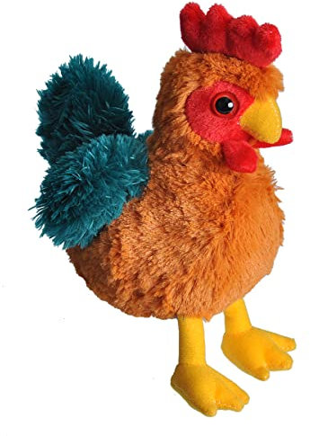 Wild Republic Hug 'ems Plüschtier, Kuscheltier, Hahn 18 Cm