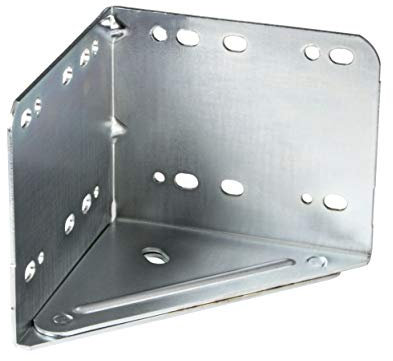 Gedotec Bettwinkel Eckverbinder Lattenrost Bettverbinder Metall für schwere Lasten | 115 x 100 x 115 mm | Stahl verzinkt | stabiler Winkel extra STARK | 1 Stück - Bett-Beschlag zum Schrauben im Holz