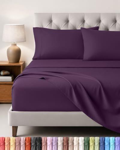 Utopia Bedding Juego de Sabanas 4 Piezas, 150x200cm, Púrpura