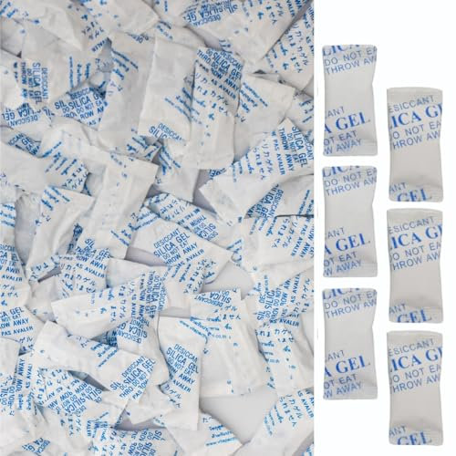 OfficeGear Silica Gel 1 gram (250pc) Rechargeable Reusable Moisture Absorption, Desiccant, Dehumidifier, Corrosion Prevention, Product Protection Sachets